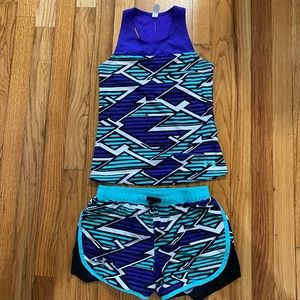 Under armour athletic shorts and shirt set